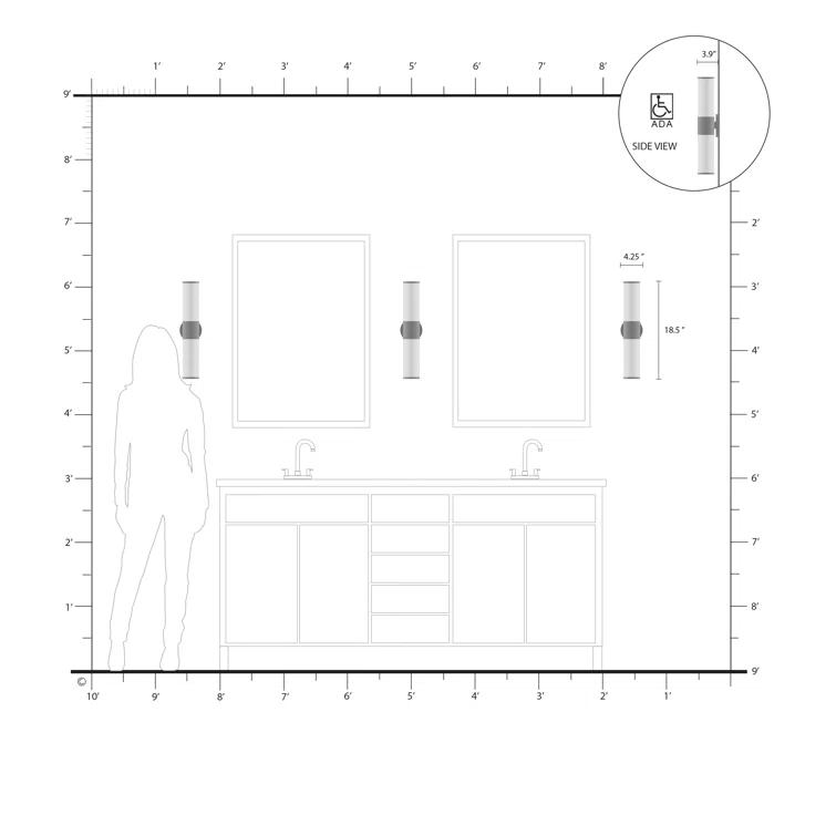 Willa Arlo™ Interiors Collingwood 2 - Light Dimmable Vanity Light