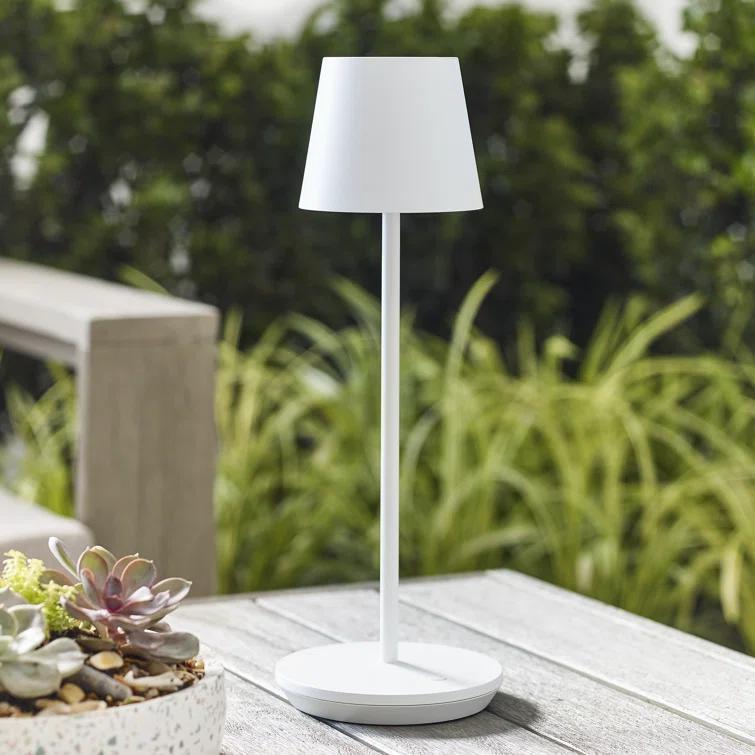 Carla Cordless Table Lamp - White / Small
