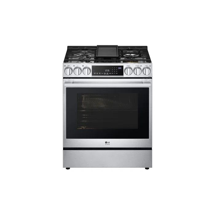 LG Studio LG STUDIO Smart Wi-Fi Dual Fuel Slide-in Range with ProBake Convection® and EasyClean®, 6.3 cu. ft. LSDS6338F