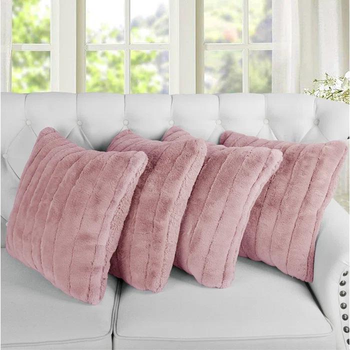 Home Soft Things Super Mink Pillow Cover (Set of 4)