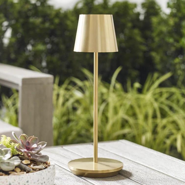 Carla Cordless Table Lamp - Brass