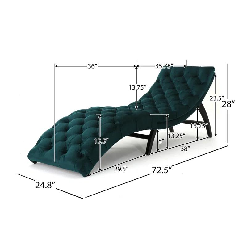 Grovelane Comfortable Velvet Chaise Lounge For Relaxation And Style Enhancement