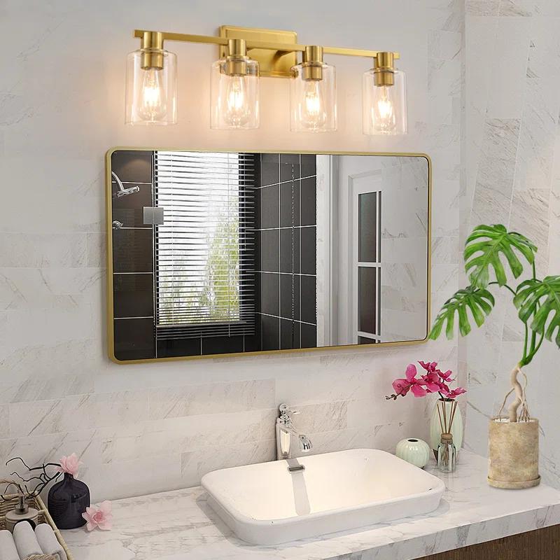 4 - Light Dimmable Vanity Light Mirror Headlights
