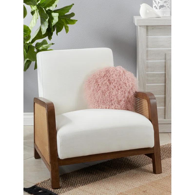Saro Mongolian Lamb Pillows Throw Pillow
