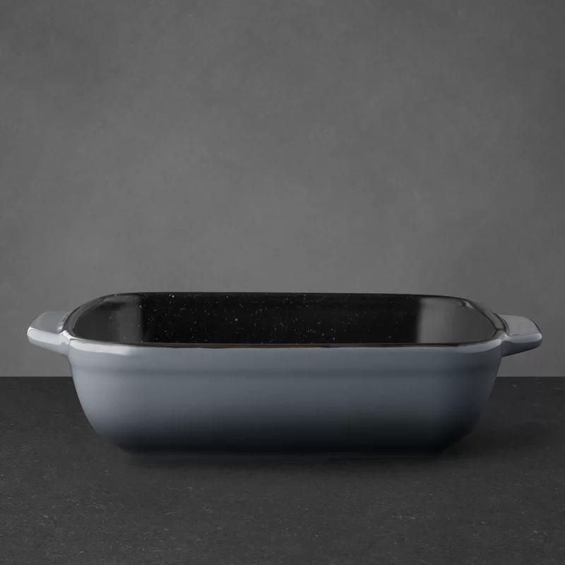 Gray Stoneware 2-Piece Baking Dish Set with Handles