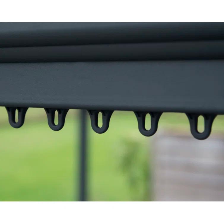 Canopia Palram - Canopia Palermo 10' X 10' Aluminum Hardtop Gazebo With Polycarbonate Roof Panels Durable Outdoor Patio Shelter Gray/Bronze