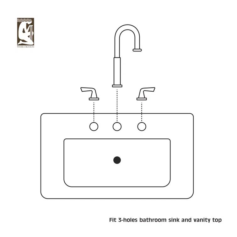 dCOR design Vintage Widespread 2-handle Bathroom Faucet with Drain Assembly