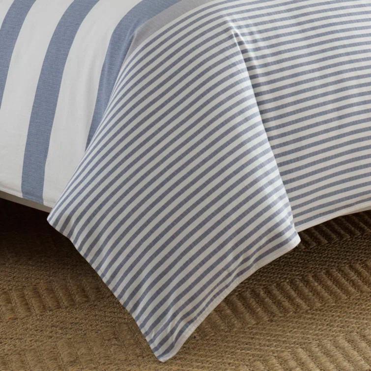 Nautica Nautica Fairwater Blue Cotton Reversible Comforter Set