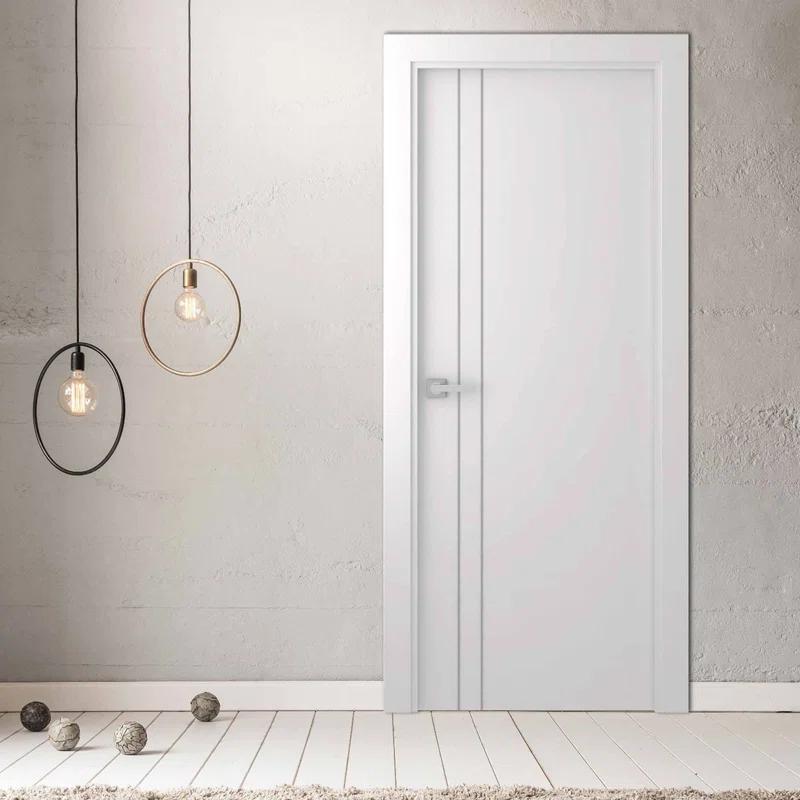 Belldinni Optima Solid Manufactured Wood Flush Wood Finish Standard Door Slab