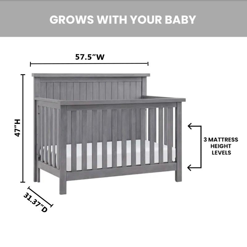 Soho Baby Everlee 4 in 1 Convertible Crib