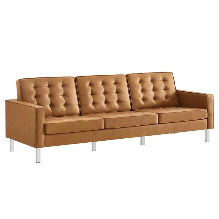 Modway Loft Tufted Vegan Leather Sofa by Modway