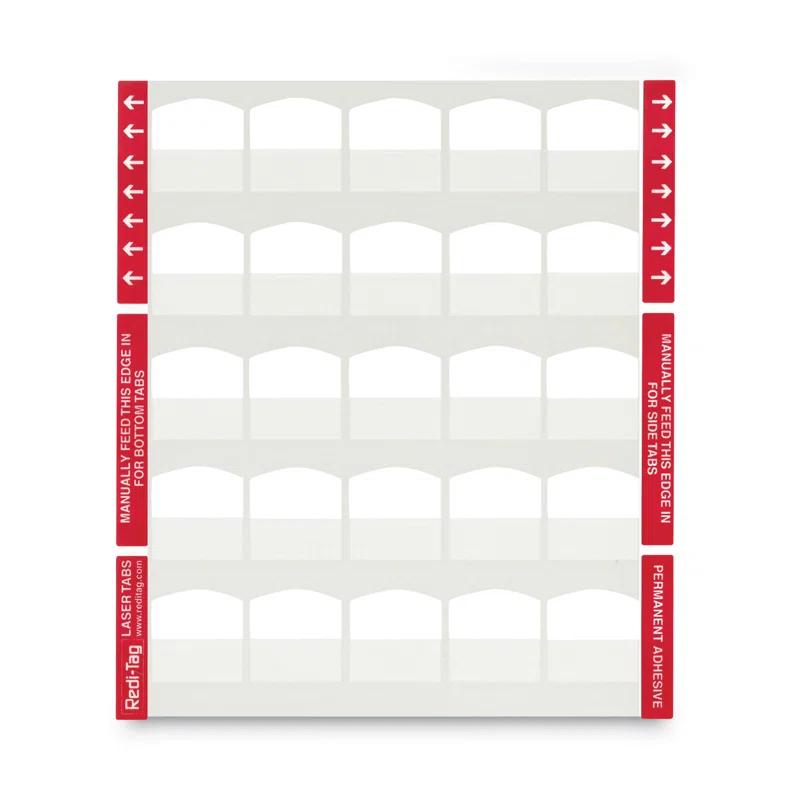 Redi-Tag Corporation Redi-Tag® Printable Laser Index Tabs Plastic File Tab Labels