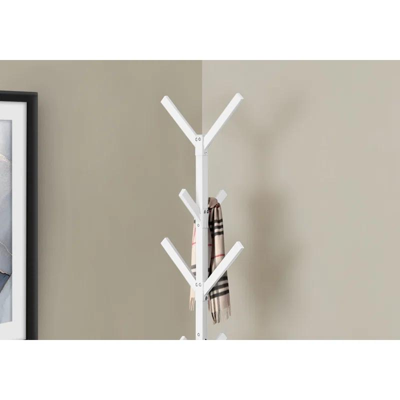 Ebern Designs Coat Rack, Hall Tree, Free Standing, 8 Hooks, Entryway, Bedroom, Metal, Contemporary, Modern