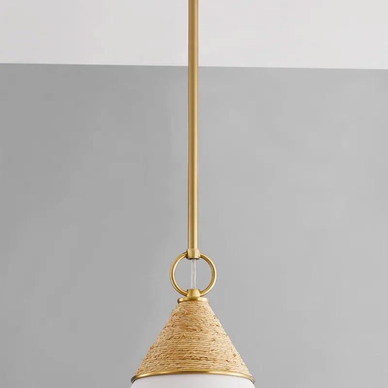 Rooney Pendant Light - White and Natural / 13"