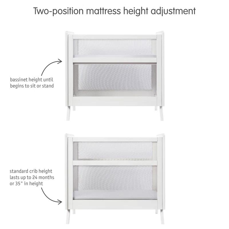 BreathableBaby BreathableBaby Breathable Mesh 2-in-1 Mini Crib, Greenguard Gold Certified