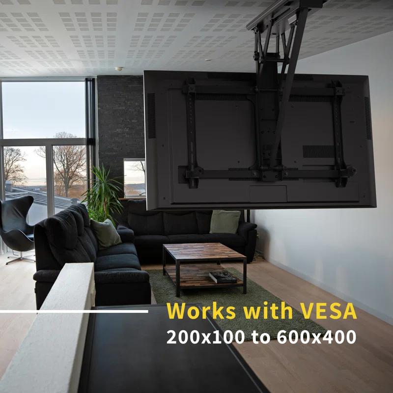 Mount-it Mount-It Black Motorized Ceiling Mount for Screens Holds up to 77 Lb. lbs