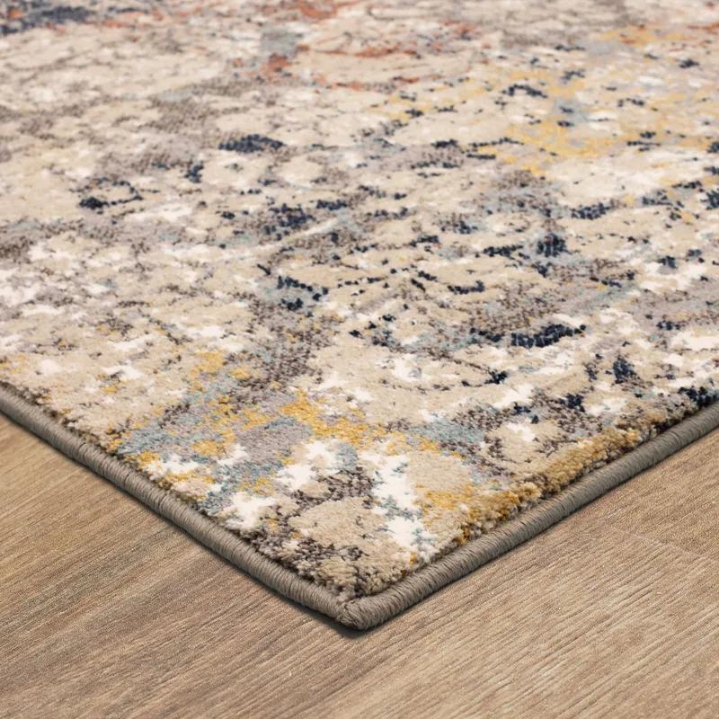 Karastan La Brea Gray/Blue Modern Ornamental Area Rug