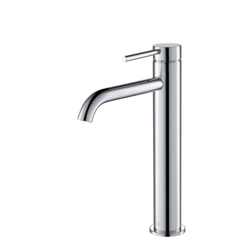 KIBI C-KBF1009CH-KPW101CH Circular Vessel Sink Faucet Single-handle Bathroom Faucet