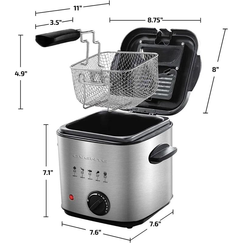 Ovente OVENTE 1.5 Liter Electric Deep Fryer with Frying Basket