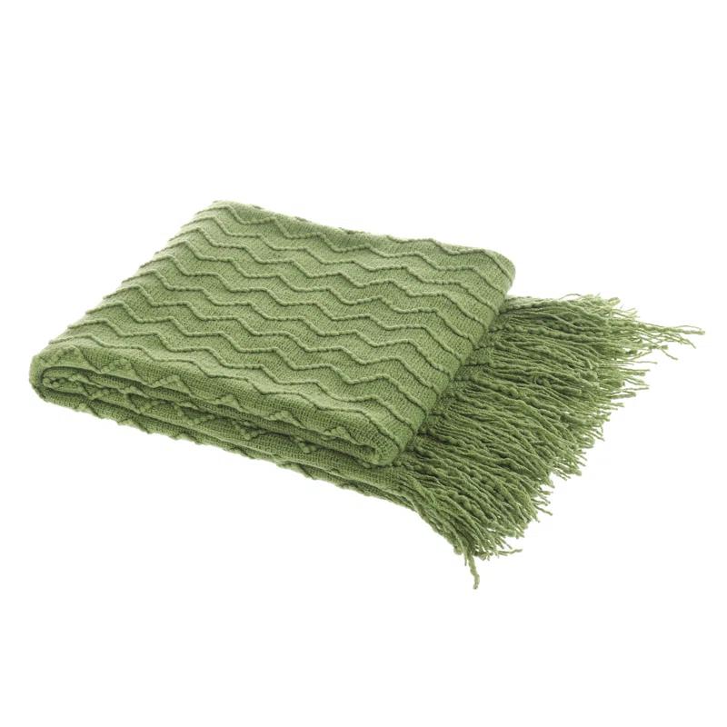 Battilo Home Throw Blanket for Couch, Textured Soft Throw Blankets, Decorative Knitted Blanket for Home Living Room Decor, 50"x60"