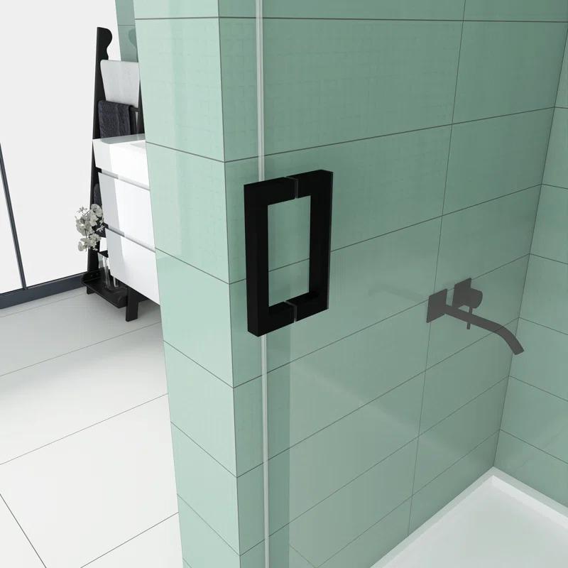Staykiwi 60'' - W x 76'' H Single Sliding Door Frameless Shower Door with SKBTSD0160MB