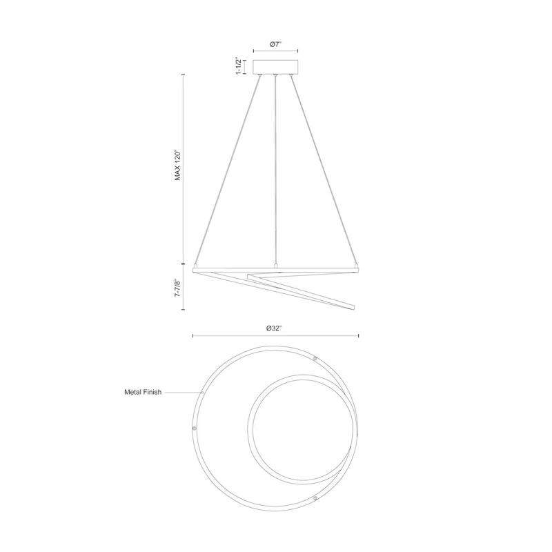 Kuzco Lighting Twist 1 - Light LED Unique/Statement Pendant