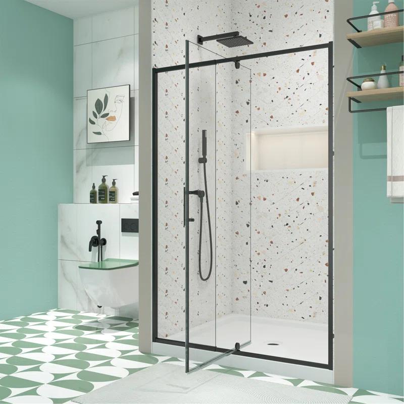 Arch Glass Designs 11DD131873LTS 38-42" W x 71" H Flush Glass Shower Door Reversible Installation