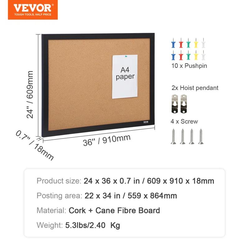 VEVOR Wall Cork Bulletin Board