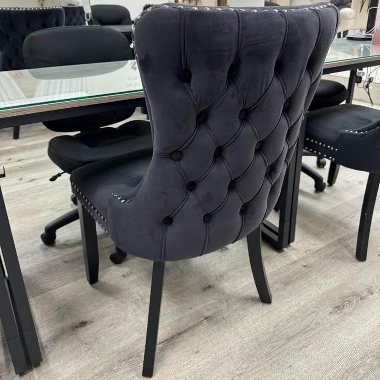 Rosdorf Park Velvet Kitchen Upholstered Dining Chair (Set of 6)