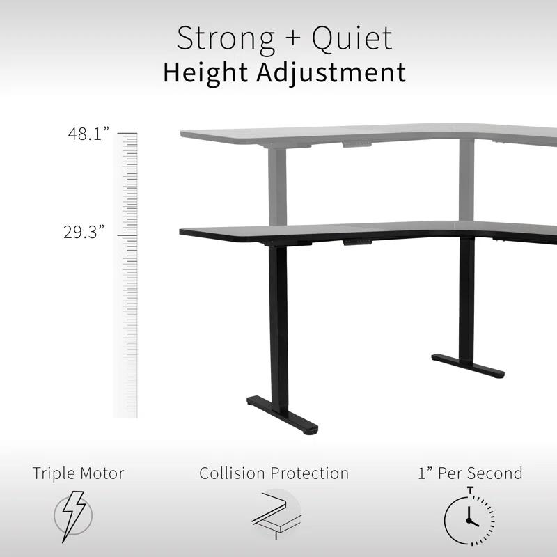 Vivo VIVO Electric 71" x 71" Curved Corner Stand Up Desk (E3CB2 Series)