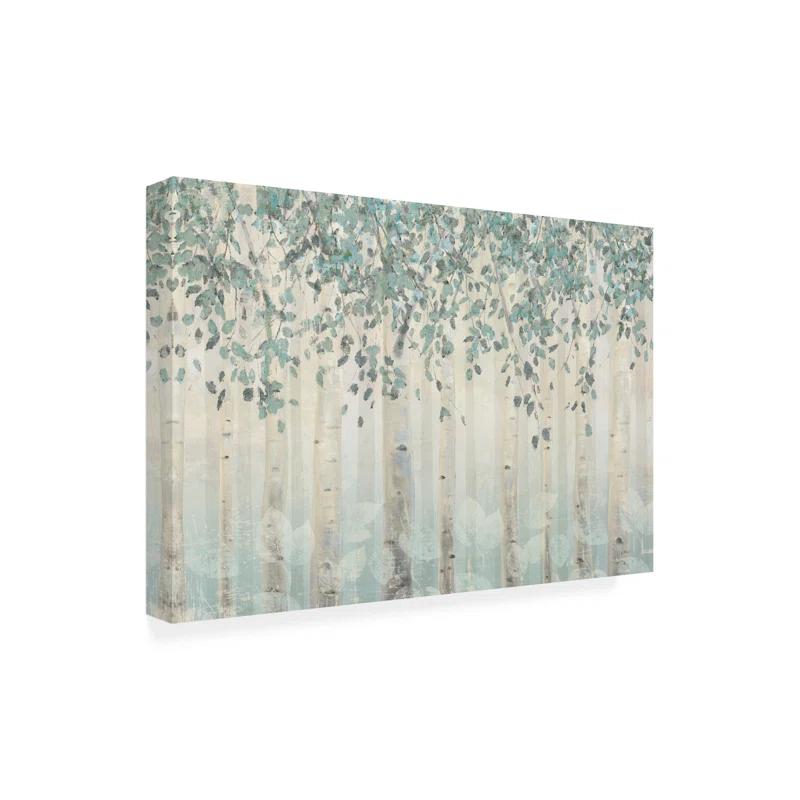 Winston Porter " Dream Forest I Silver Leaves " by James Wiens Painting Print