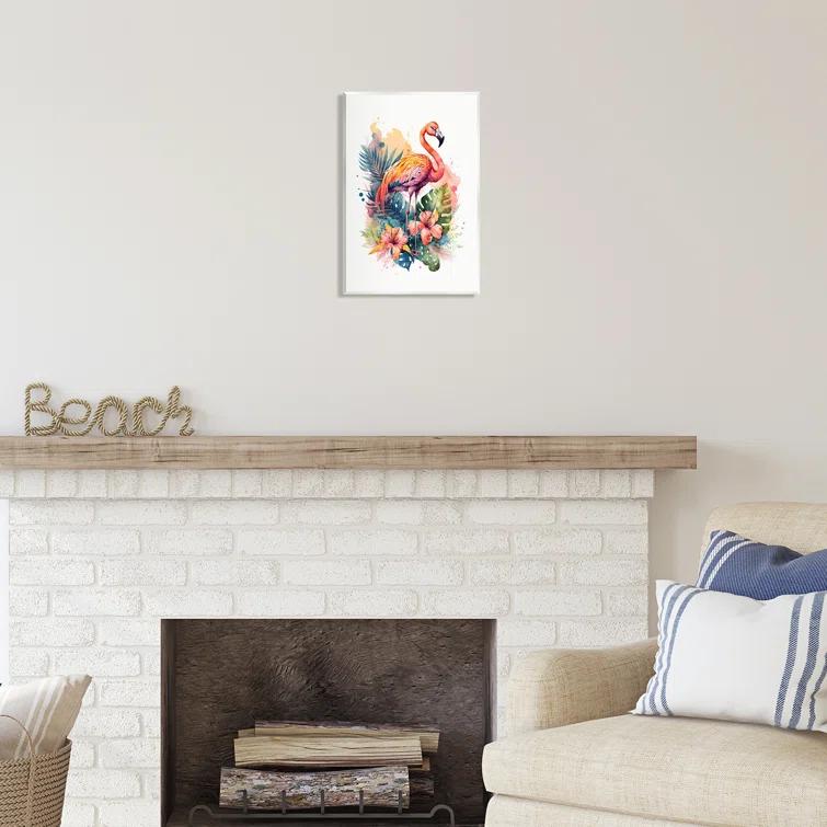 Stupell Industries Ba-032-Framed " Modern Tropical Flamingo " by LSR Design Studio