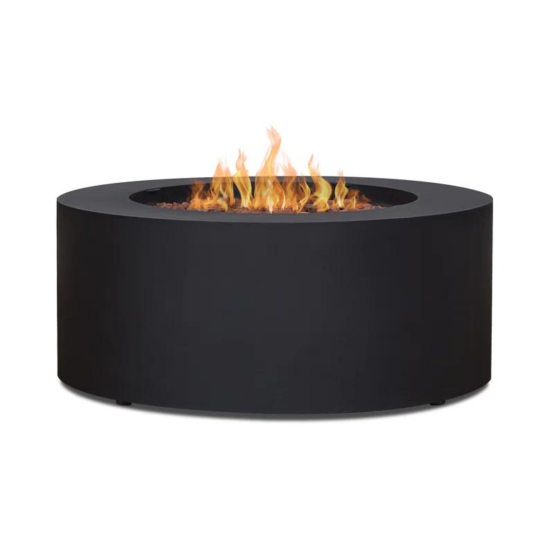 Aegean 36" Round Steel Propane or Natural Gas Fire Pit Table by Real Flame