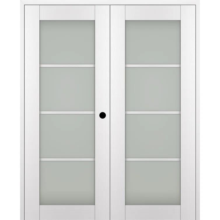 Belldinni Palladio 4 Lite Solid Manufactured Wood and Glass Paneled Prefinished French Door