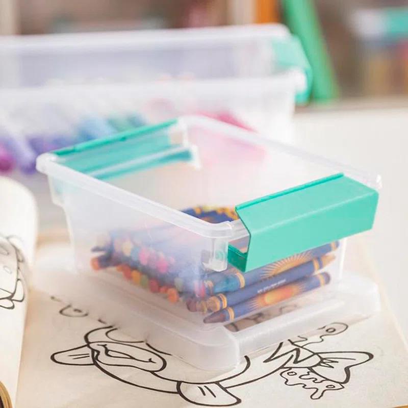 Sterilite Sterilite Plastic Stackable Storage Bin w/Clear Latch Lid (Set of 6)