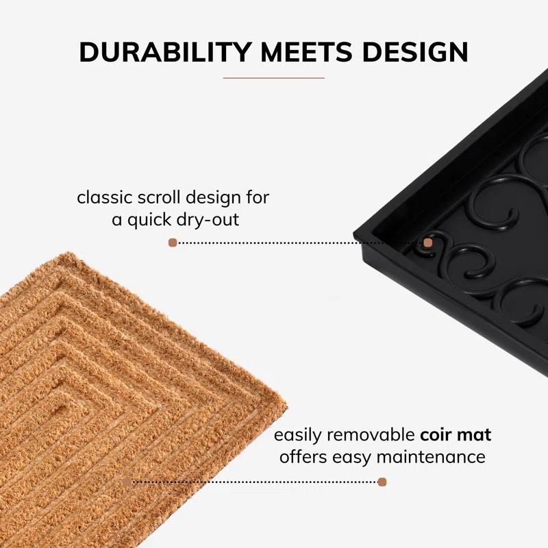 Anji Mountain Eco-Friendly Rubber Boot Tray for Muddy Shoes, Garden Tools, and Pet Supplies (Available in Multiple Sizes)