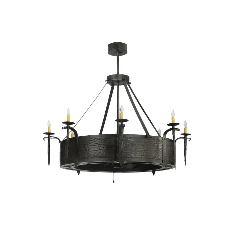 Meyda Lighting Rustic Lodge 16 - Light Dimmable Drum Chandelier