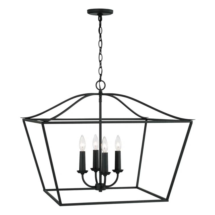 Capital Lighting Grady 4 - Light Dimmable Lantern Square / Rectangle Chandelier