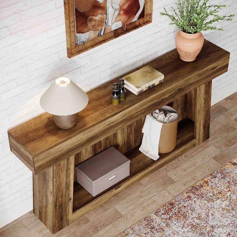 Millwood Pines 63 Inch Long Console Table Farmhouse Sofa Table