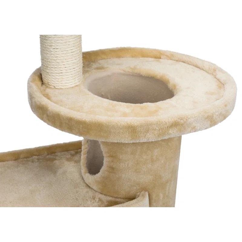 TRIXIE TRIXIE Oviedo 41" Cat Tree, 3-Level Cat Tower, Sisal Scratching Posts, Plush Condo, Tunnel, Platforms