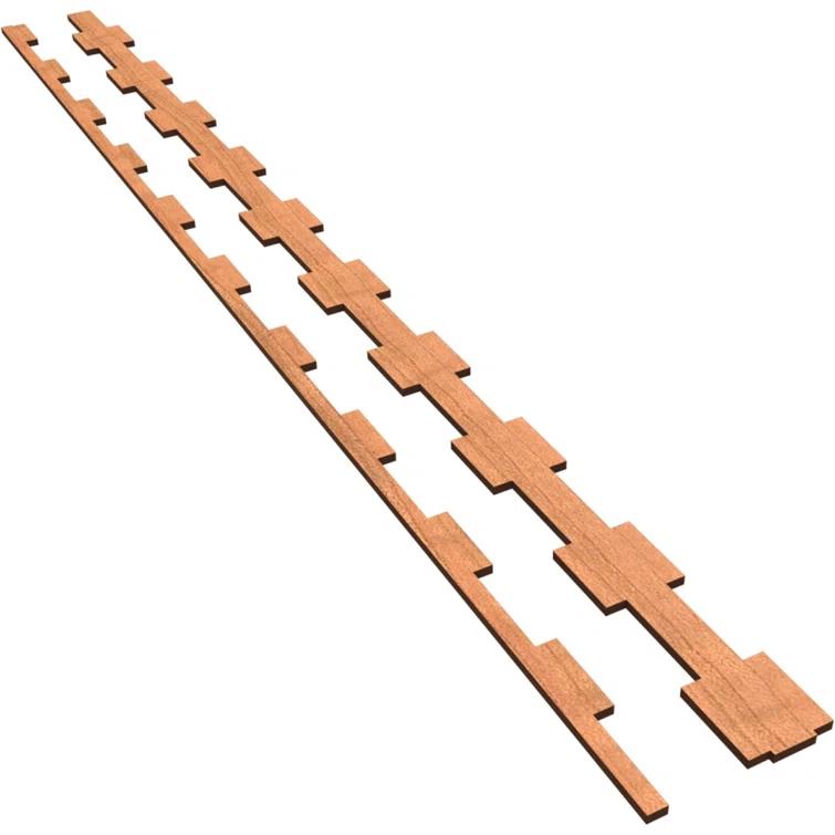 Ekena Millwork Midland Adjustable Wood Decorative Slat Wall Panel Kit