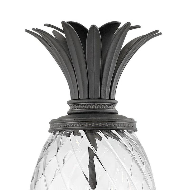 Museum Black 25.25" LED Post Lantern with Clear Optic Glass
