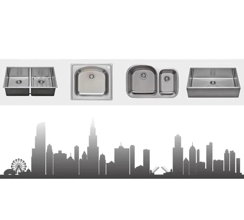 Wells Sinkware NCU3018-10-1 New Chef’s 30'' L Undermount Single Bowl Stainless Steel Kitchen Sink