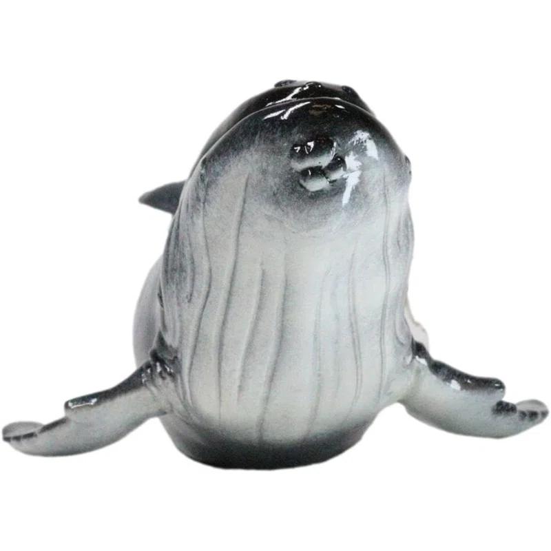 Highland Dunes Large Nautical Ocean Marine Baleen Humpback Whale Swimming Figurine 17"L