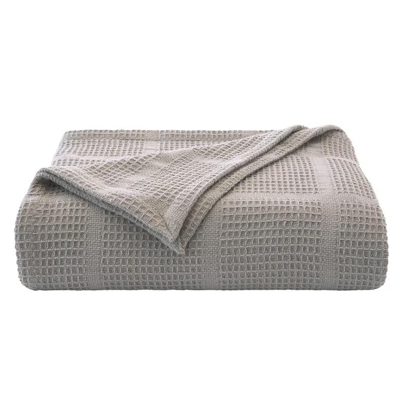 Kenneth Cole Kenneth Cole Waffle Grid Solid Cotton Blanket