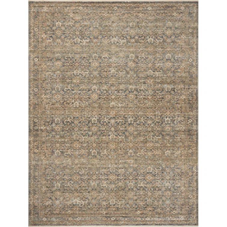 Molly I Rug by Amber Lewis x Loloi - Denim and Gold / 3' x 5'