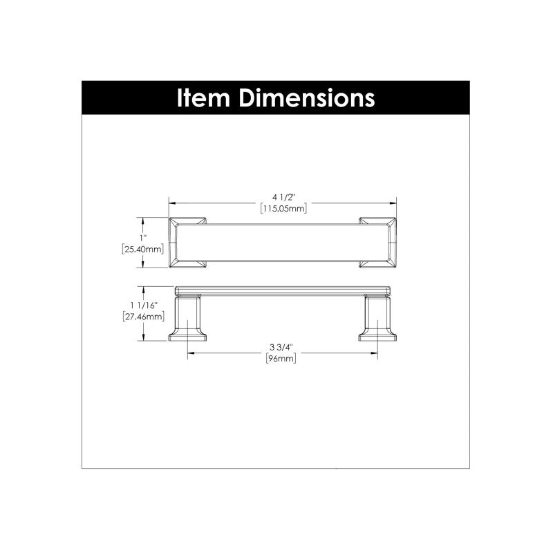Belwith Keeler Cambridge Collection Pull 3-3/4 Inch (96Mm) Center To Center Brushed Golden Brass Finish