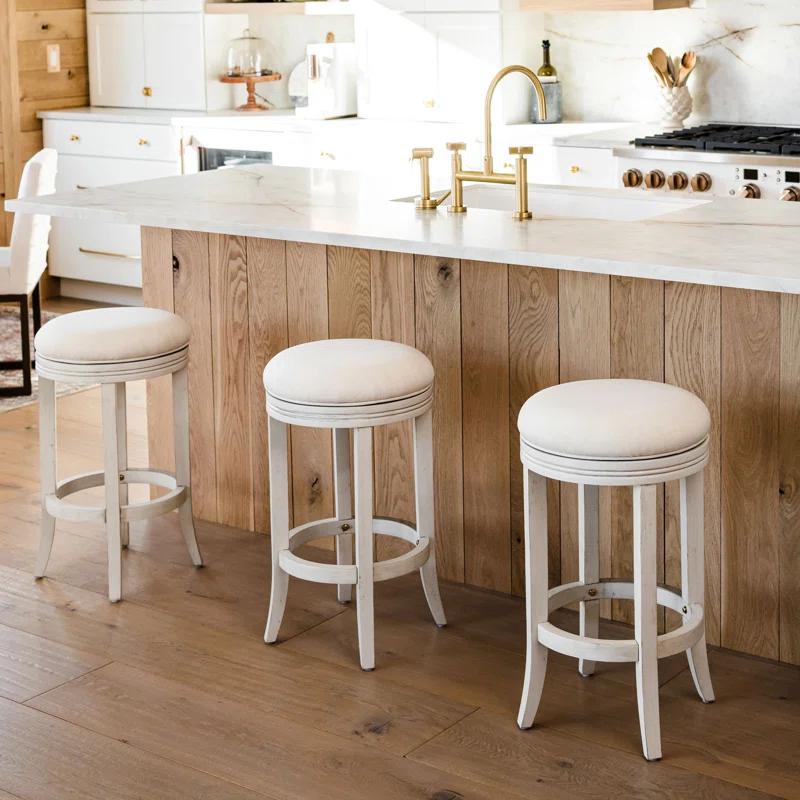 Maven Lane Maven Lane Eva Stool with Fabric Upholstery