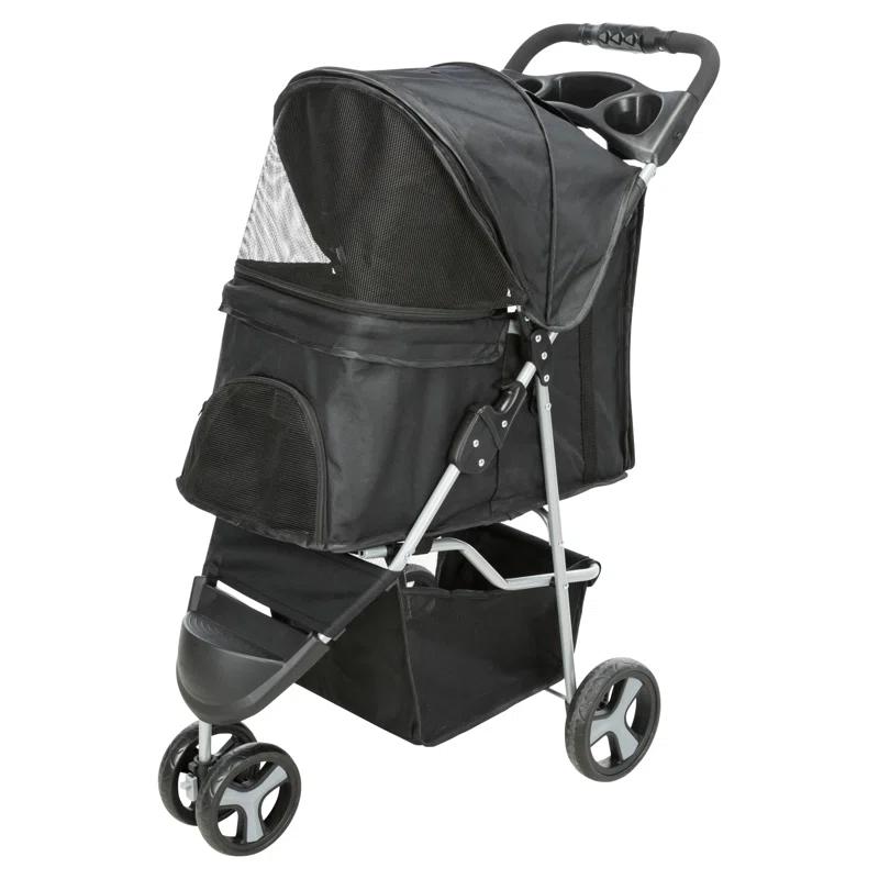 TRIXIE TRIXIE Dog Stroller for Small Dogs and Cats, Lightweight and Compact Pet Stroller