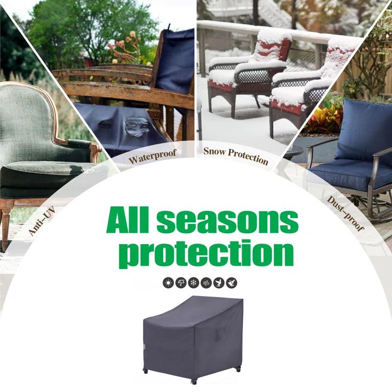 F&J Outdoors Premium Waterproof Outdoor Patio Chair Cover: Latest Rip-Stop Fabric, 3-Year Warranty